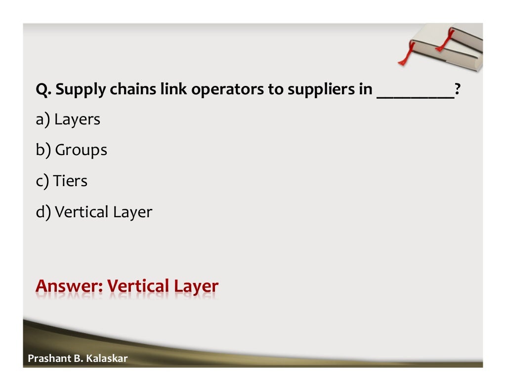 Operations & Supply Chain Management MCQ