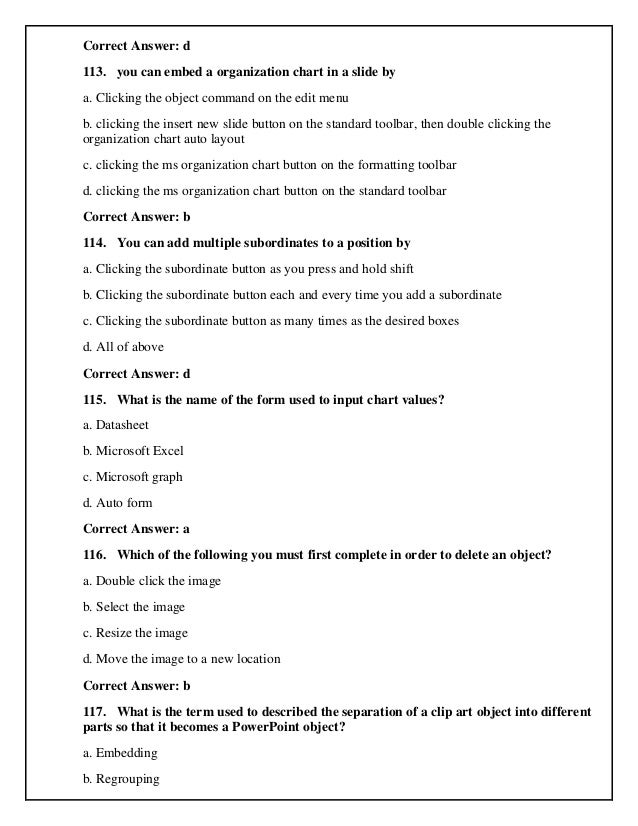 mcq powerpoint 2007 generally objects in a powerpoint slide like text charts tables etc are positioned in a