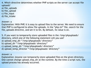 PHP Session - Mcq ppt | PPTX