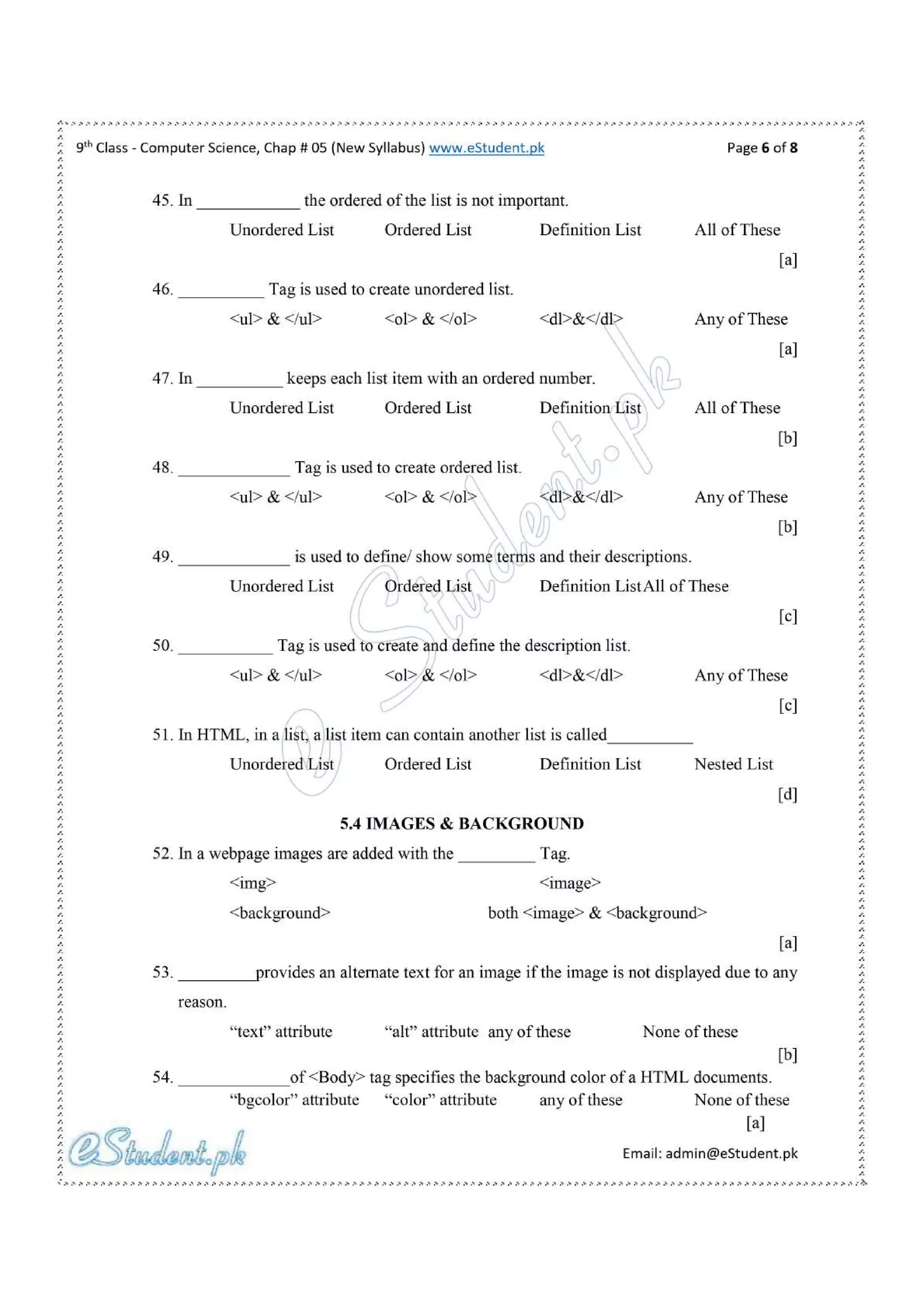 Mc qs ch 5 computer 9th by e-student