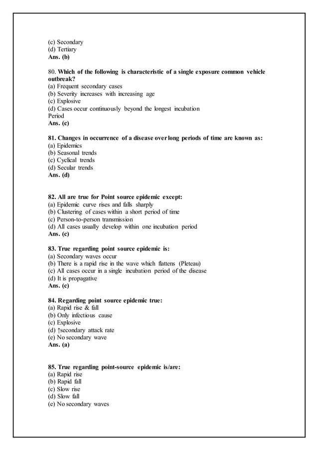 Mcqs general epidemiology