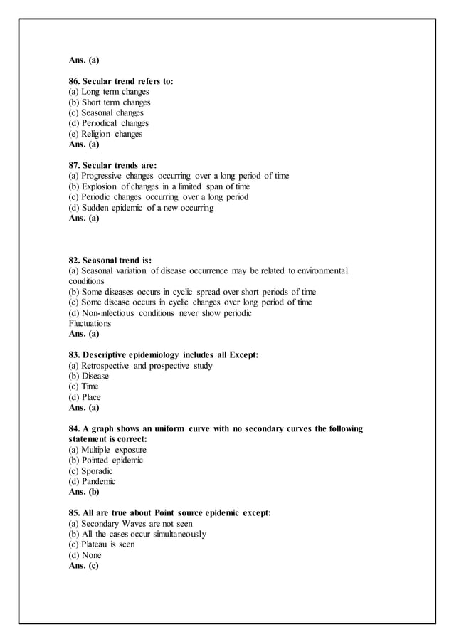 Mcqs general epidemiology