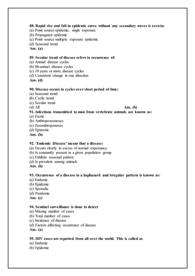 Mcqs general epidemiology