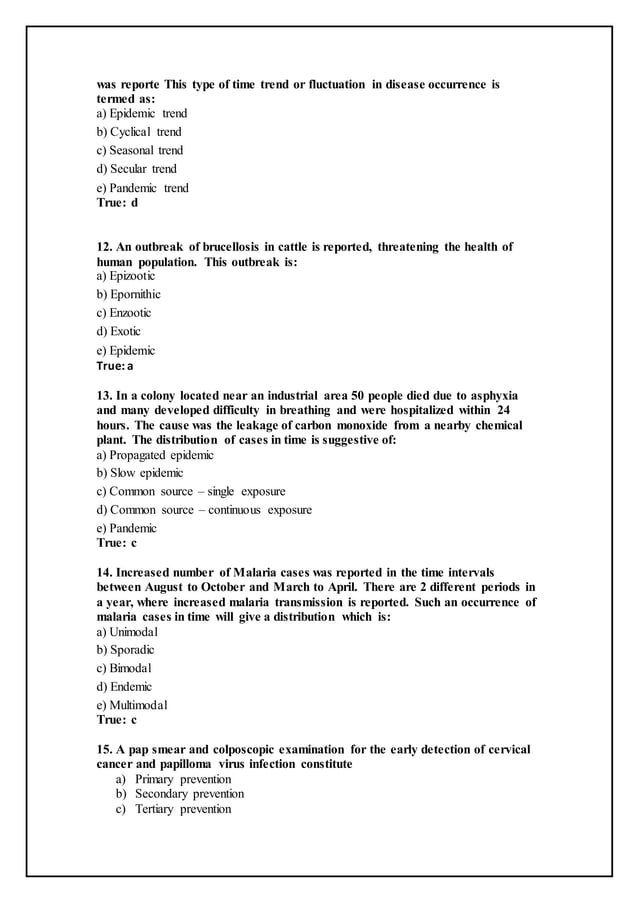 Mcqs general epidemiology