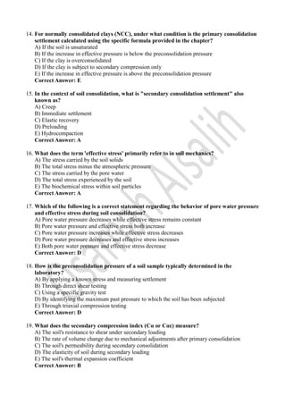 MCQ Soil Mechanics equestions (Consolidation).pdf