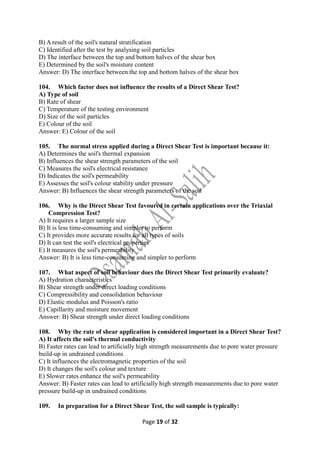Soil Sample Questions MCQ Soil mechanics questions (Soil shear strength).pdf