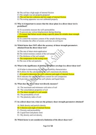 Soil Sample Questions MCQ Soil mechanics questions (Soil shear strength).pdf