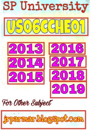 (Mcqs solved) US06CCHE01 2013 to 2019 by  swji