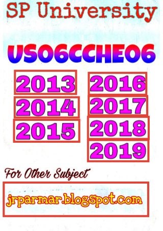 (Mcqs solved) US06CCHE06 2013 to 2019 old papers by swji