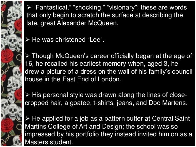 All about Alexander McQueen