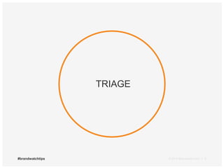 TRIAGE 
#brandwatchtips © 2014 Brandwatch.com | 5 
 