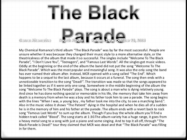 My Chemical Romance Notes Piano Welcome Black Parade Romance Movies My Chemical Romance Notes Piano Welcome Black Parade Romance Movies