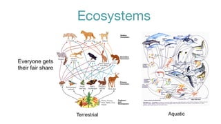 Ecosystems


Everyone gets
their fair share




                   Terrestrial   Aquatic
 