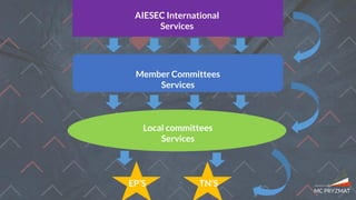 AIESEC International
Services
Member Committees
Services
Local committees
Services
EP’S TN’S
 