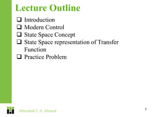Lecture on Modern Control Systems - an Introduction | PDF
