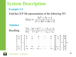 Lecture Two in Modern Control Systems for under_graduate students | PDF