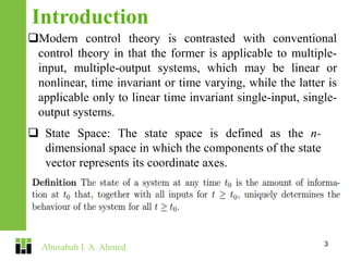 Lecture Two in Modern Control Systems for under_graduate students | PDF