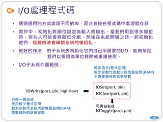 I/O處理程式碼
16
 