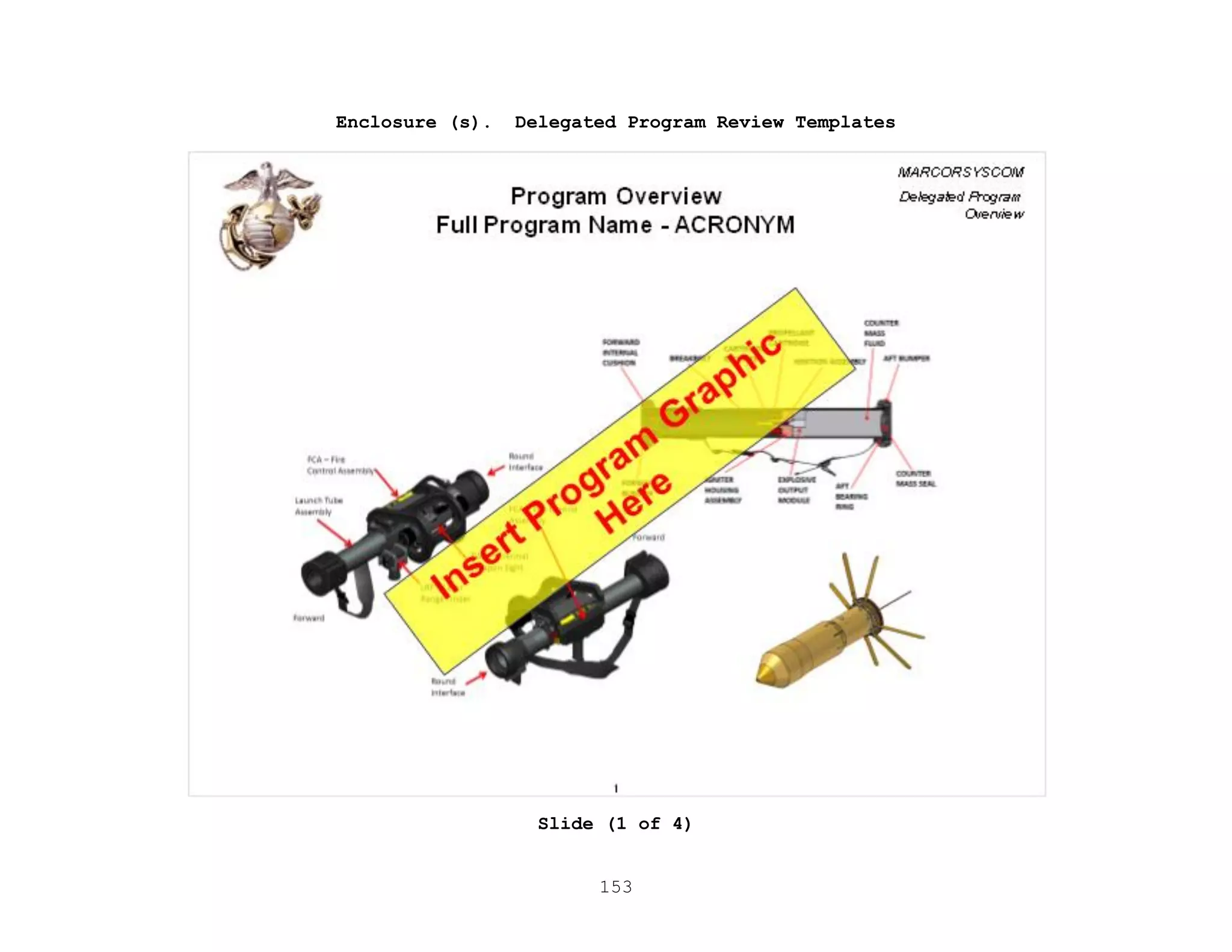 153
Enclosure (s). Delegated Program Review Templates
Slide (1 of 4)
 