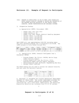 113
Enclosure (l). Example of Request to Participate
Request to Participate (2 of 4)
 