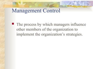 management control system_tools and process | PPT