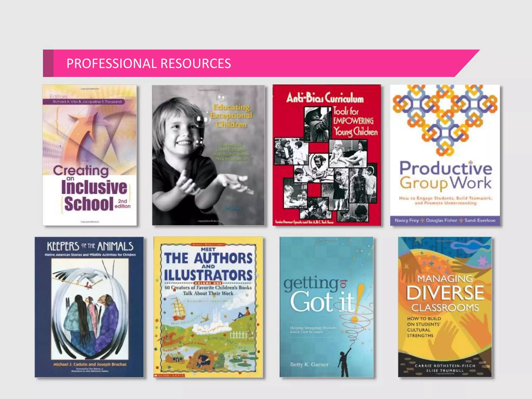 PROFESSIONAL RESOURCES
 