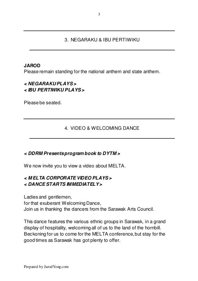 Master Of Ceremony Script For International Conference The Best