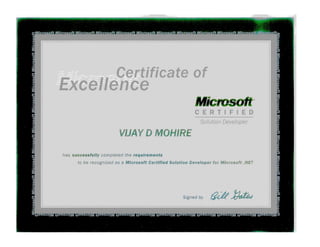 MCSD - Microsoft Certified Solution Developer in .Net