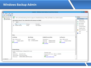Windows Backup Admin
 