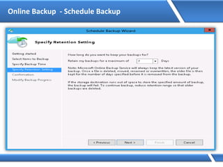 Online Backup - Schedule Backup
 