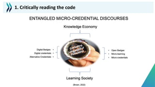 1. Critically reading the code
 