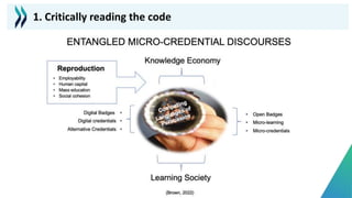 1. Critically reading the code
 