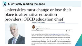 1. Critically reading the code
 