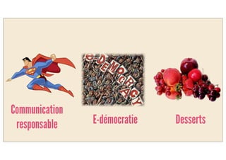 Communication
responsable E-démocratie Desserts
 
