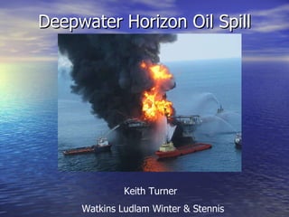 Deepwater Horizon Oil Spill Keith Turner Watkins Ludlam Winter & Stennis 