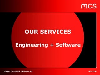 OUR SERVICES Engineering + Software 