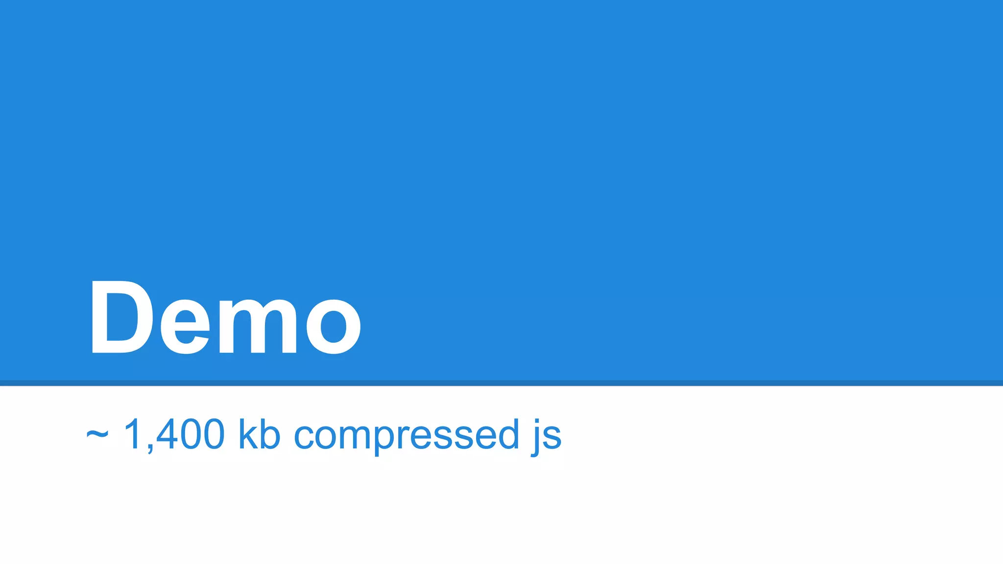 Demo 
~ 1,400 kb compressed js 
 