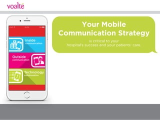 Your Mobile
Communication Strategy
is critical to your
hospital’s success and your patients’ care.
 
