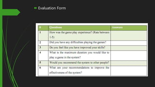 Evaluation Form
 