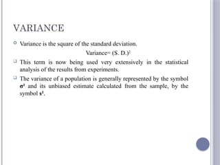 Measures of central tendency (Mean, median and mode) | PPTX