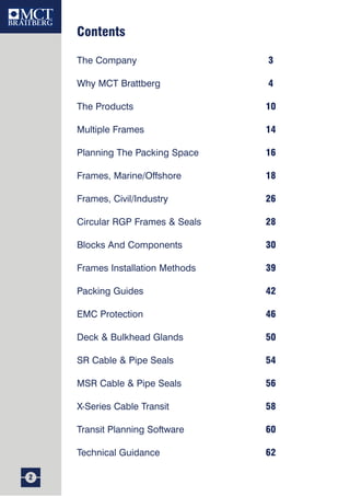Mct Brattberg Cable Transits Cable Pipe Sealing Transits Pdf
