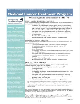 Medicaid Cancer Treatment Program 