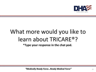 An Introduction to TRICARE®