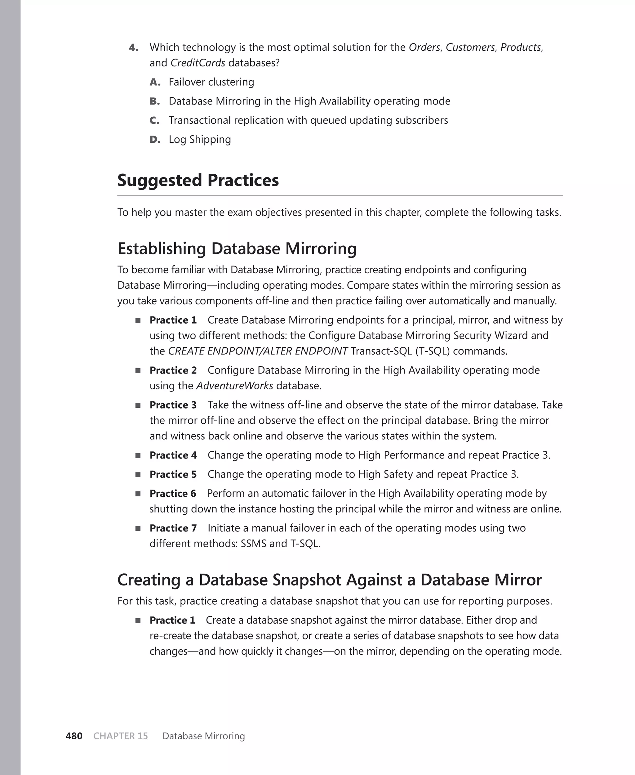 Mcts self paced training kit exam 432   sql server 2008 - implementation and maintenance