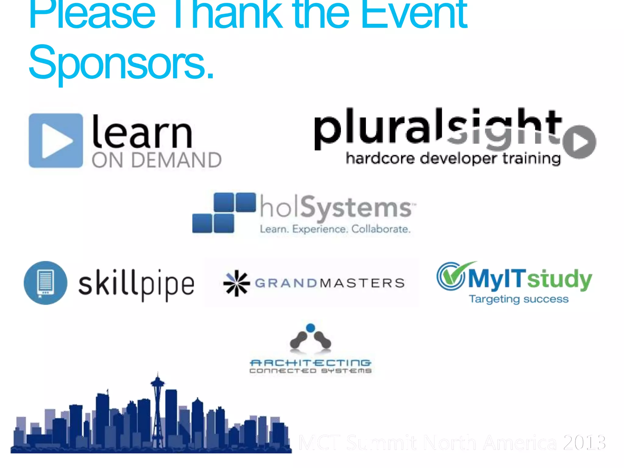 MCT Summit North America 2013MCT Summit North America 2013
 