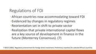 Regulation of Foreign Direct Investments | PPTX