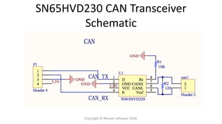 SN65HVD230 CAN Transceiver
Schematic
Copyright © Bharati software 2018.
 