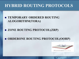 MANETS Routing By Vikash Maianwal | PPTX