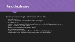 Data driven learning (ETJ Language Teaching Expo) | PDF