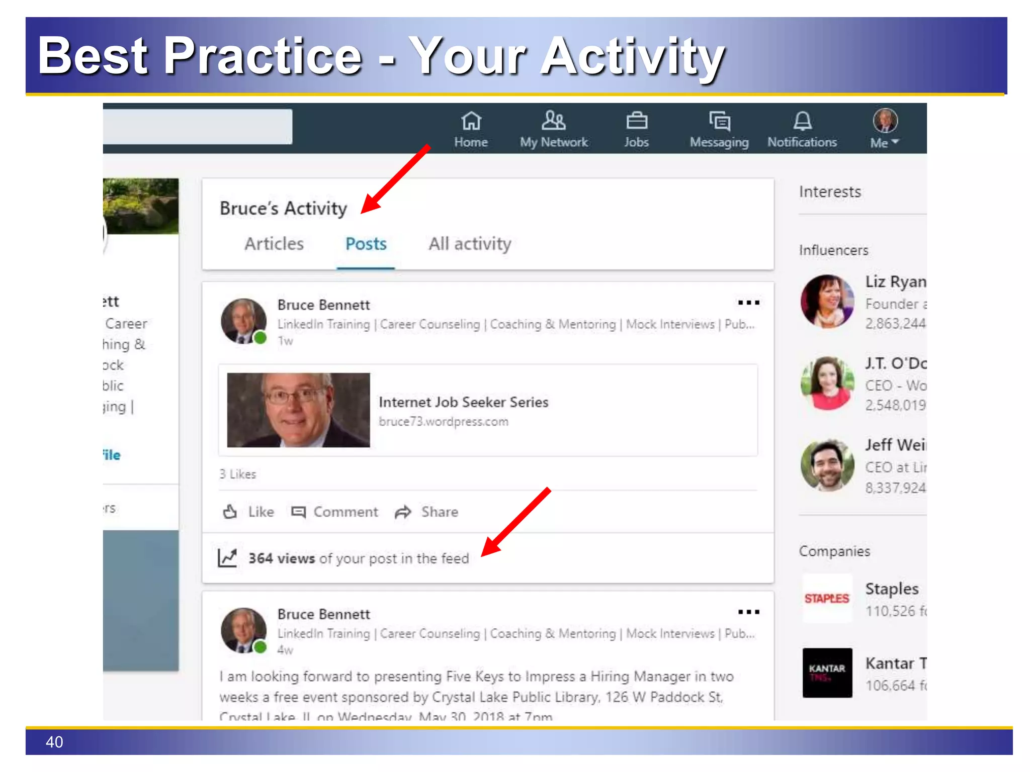 40
Best Practice - Your Activity
 
